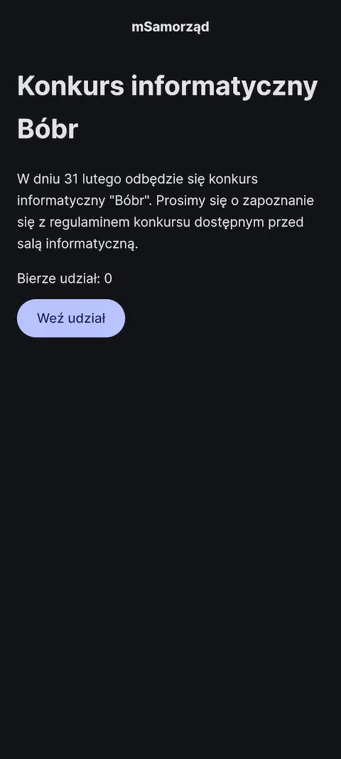 Szczegóły konkursu